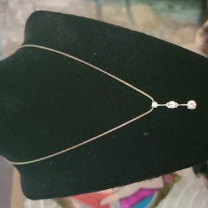 Silver Plater drop 3 Necklace